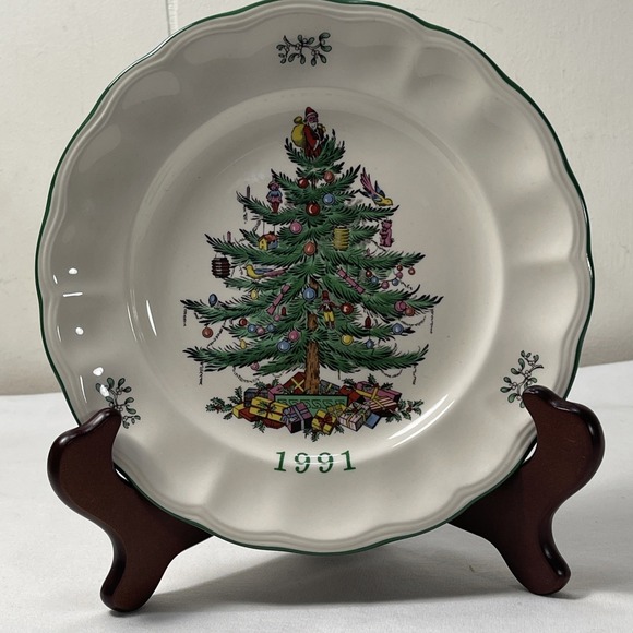 Vintage Spode Santa Claus Christmas Tree 1991 Collector Plate‎ - 3rd in Series - Picture 1 of 6